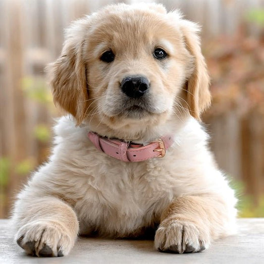 Collier chien cuir - élégance et confort BarkLuxe™ - Dognpuppytoys