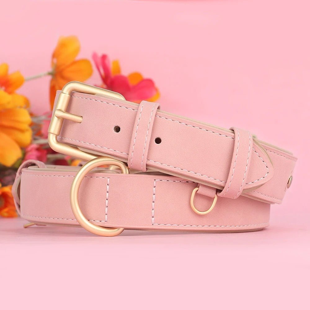 Collier chien cuir - élégance et confort BarkLuxe™ - Dognpuppytoys