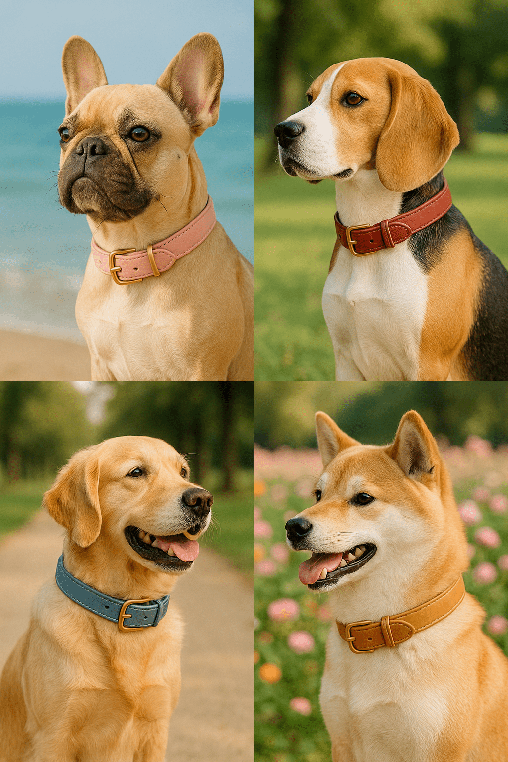Collier chien cuir - élégance et confort BarkLuxe™ - Dognpuppytoys