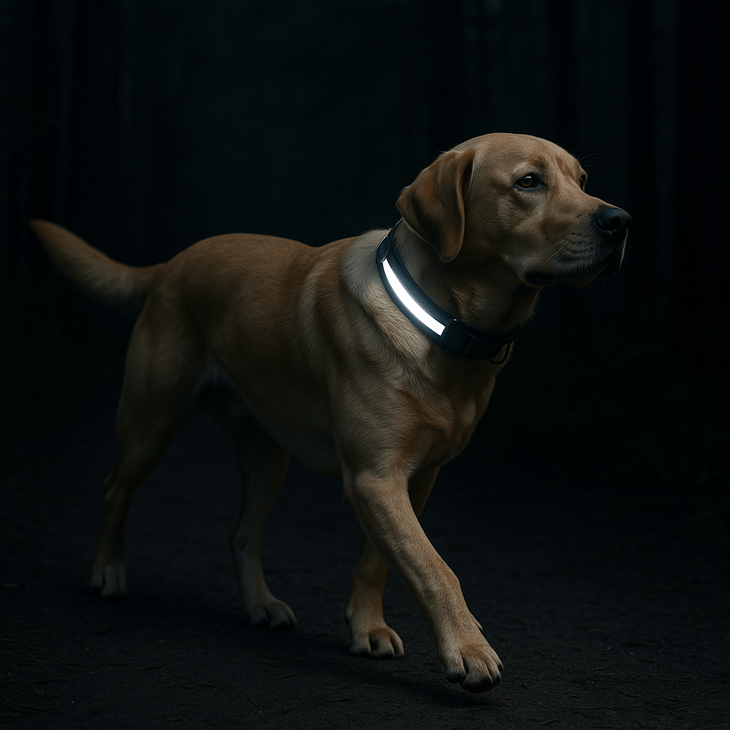 Collier lumineux chien WoofyLight™ | Sécurité, style & visibilité de nuit - Dognpuppytoys